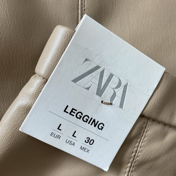 🆕 Zara High Rise Faux Leather Leggings - Picture 4 of 13